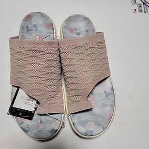 RBX LIVE LIFE ACTIVE Pink Floral Sandals Zenn Comfortable Walking Slides Size 8